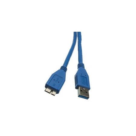Cable Wholesale Micro USB 3.0 Cable, Blue, Type A Male to Micro-B Male, 6 foot 10U3-03106